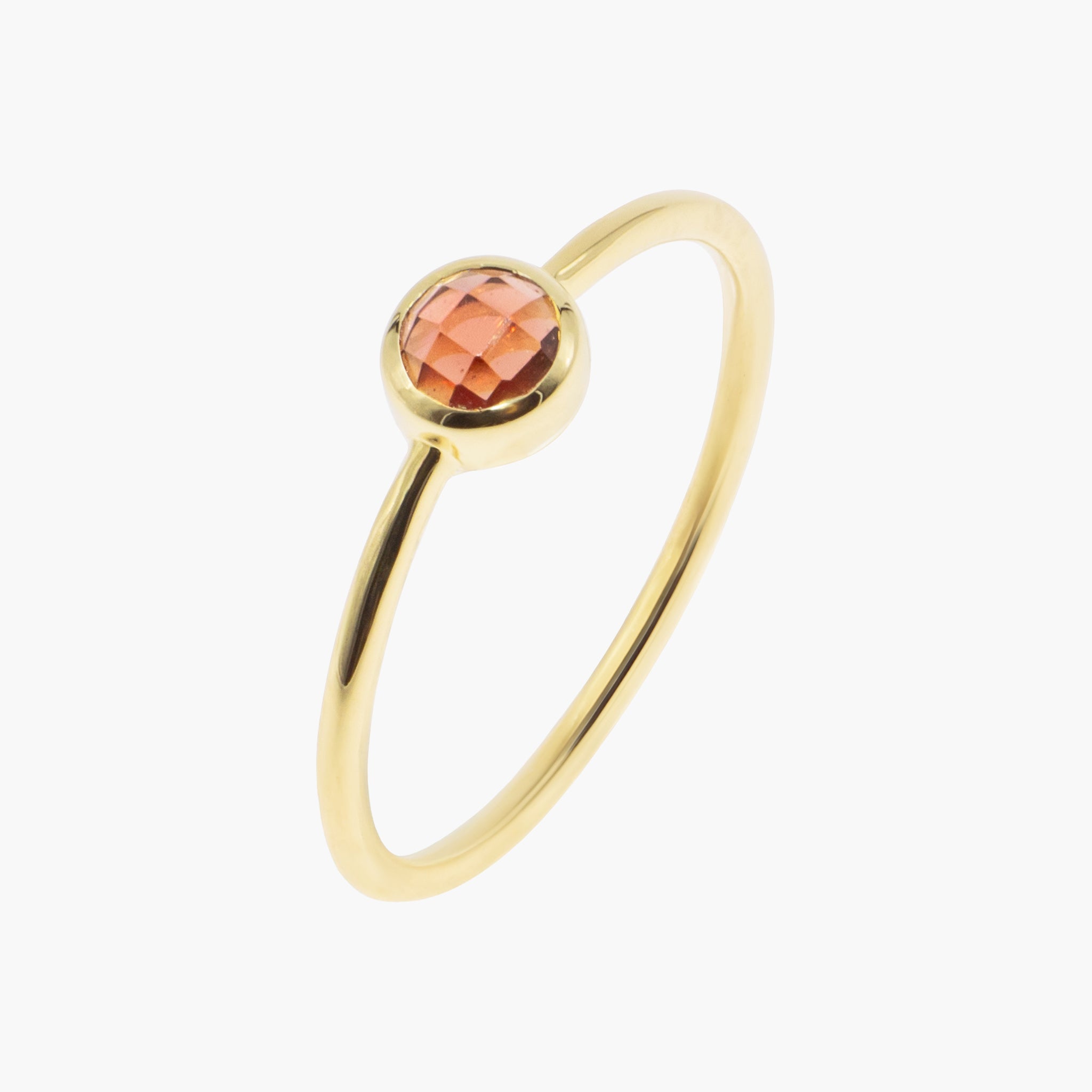 Bague Gemia en pierre Grenat plaqué or - SLOYA